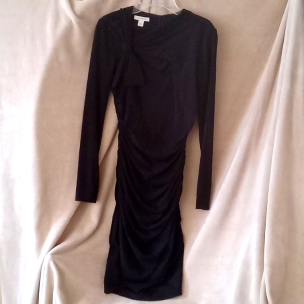 Boston Proper Dress ruched Stretch fit
